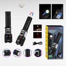 Ліхтар акумуляторний Li-Ion Power Bank, ЗУ Type-C, магніт, zoom NIGHT VISION FLUORESCENCE CB-A282-TG+COB(White+Red)
