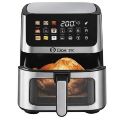 Повітряна фритюрниця аерогриль 12л 4500W Domotec MS 3224 Чорна із сірим