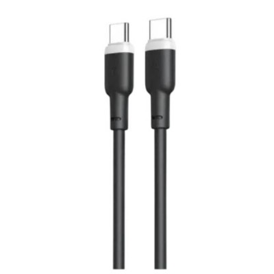 Кабель XO NB208B Liquid Silicone Data Type-c to Type-c 60W Чорний