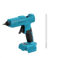 Клейовий пістолет акумуляторний гарячий +2 АКБ 21V Li-ion Battery Glue Gun Синій