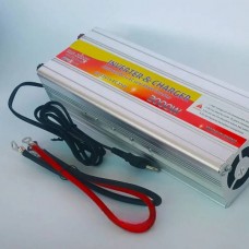 Інвертор перетворювач напруги 12-220V 1000W 10A USB 5V/1A SAA-1000C Сірий