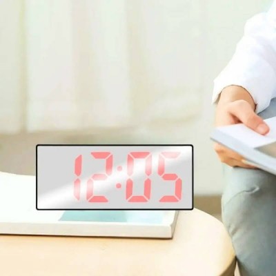Годинник настільний дзеркальний 898 Червоне підсвічування