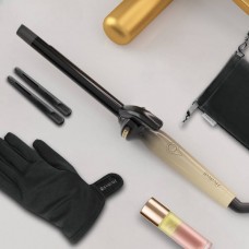 Плойка для завивки волосся 13mm, 120-200°C, керамічне покриття, 20W IPARAH P-206 Чорна із золотим