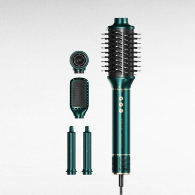 Фен-стайлер 5в1 5 насадок, 3 режими, 3 режими температури, 105000 RPM, 1300W IPARAH P-505G Зелений