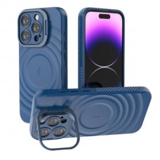 Чохол MagSafe soft-touch with stand Iphone 15 Pro Max Blue