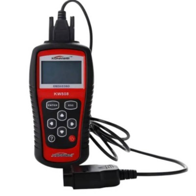 Автосканер OBDII/EOBD Konnwei KW808 Чорний із червоним