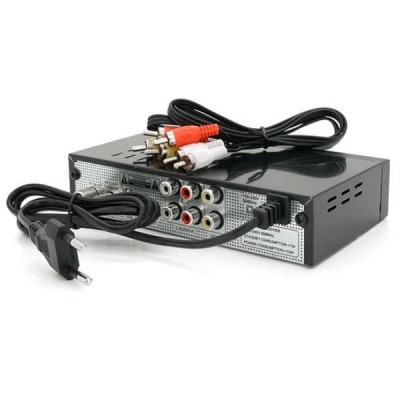 Цифровий тюнер з дисплеєм та пультом керування універсальний DVB-T2 SKY BOX ZAR139 Чорний