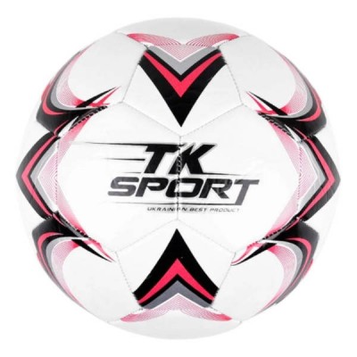 М'яч футбольний з гумовим балоном усередині 330-350гр PVC C 44455 TK Sport Білий