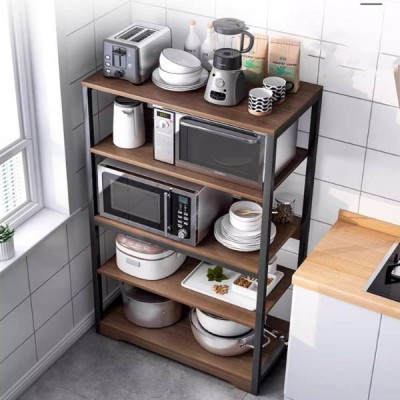 Полиця-стелаж посилена 60*30x126см XLB-L121G Чорна з коричневим
