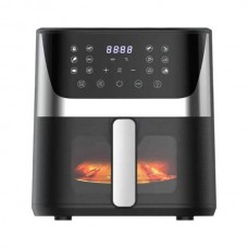 Аерогриль на 2 тіни з чашею 14л Prime Kitchen AF1012DT Чорний із сірим