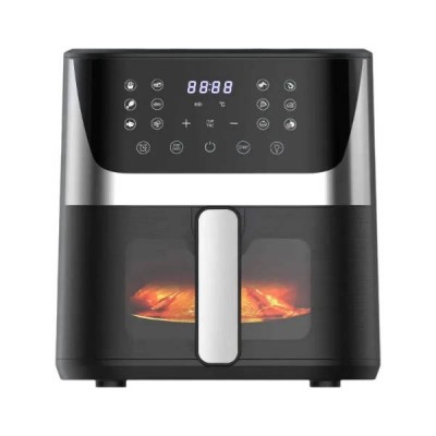 Аерогриль на 2 тіни з чашею 14л Prime Kitchen AF1012DT Чорний із сірим