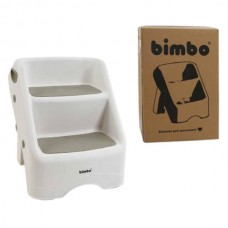 Сходинка-підставка дитяча 32х30х37см BM-70045 Bimbo Біла з сірим