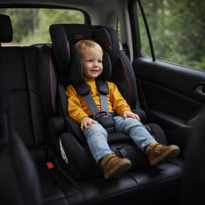 Дитяче автокрісло універсальне від 9-36кг із системою ISOFIX I/II/III група JOY SX-92250 Чорне з червоним