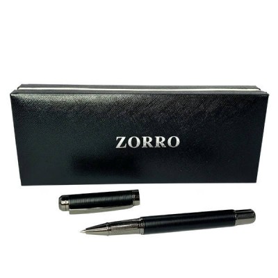 Ручка кулькова металева в подарунковому футлярі ZORRO 008 Чорна