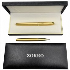 Ручка кулькова металева в подарунковому футлярі ZORRO 005 Золота