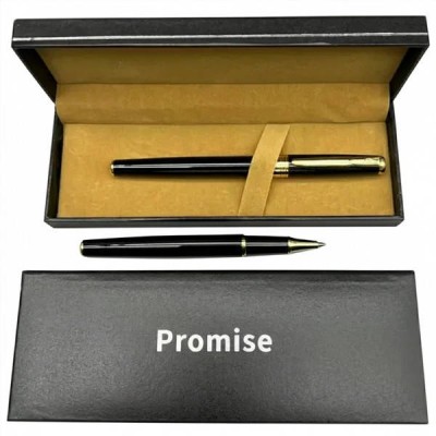 Ручка ролерна металева в подарунковому футлярі Promise 280 Чорна із золотим