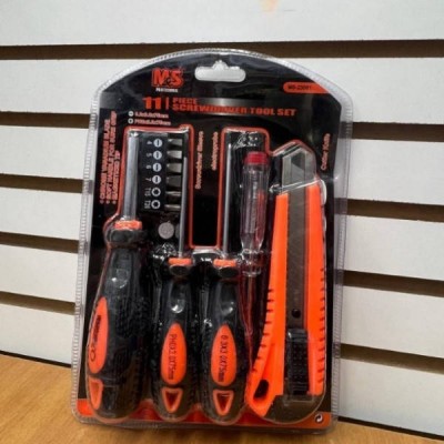 Набір викруток із змінними насадками + канцелярський ніж 11в1 Screwdriver+utility knife set 448 AND