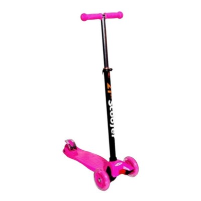 Дитячий самокат Scooter з ручкою рожевий