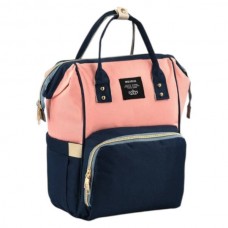 Сумка-рюкзак для мам Mom Bag Рожева з синім