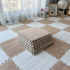 Килимок-пазл плюшевий 30×30см 10шт/уп floor mat AND 5579 Бежевий
