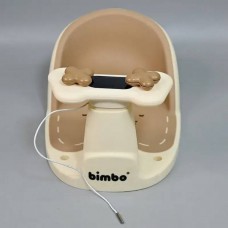 Сидіння для купання дитяче з цифровим термометром 38*25*16см Bimbo 9340-52 Бежеве