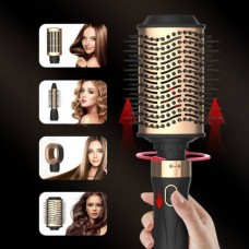 Фен-стайлер 4в1 2 режими, 2 рівні температури, 4 насадки, 1000W IPARAH P-266G BLACK Чорний із золотим