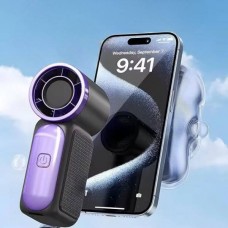Вентилятор ручний акумуляторний X-688 Чорний з фіолетовим.