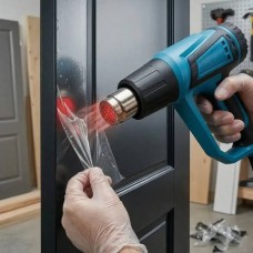 Фен промисловий від мережі із 4 змінними насадками Hot Air Gun 1600W X512 Блакитний