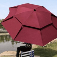 Парасолька рибальська з клапаном, чохлом та гачками чорний 2м JTG2025-2darkred Червоний