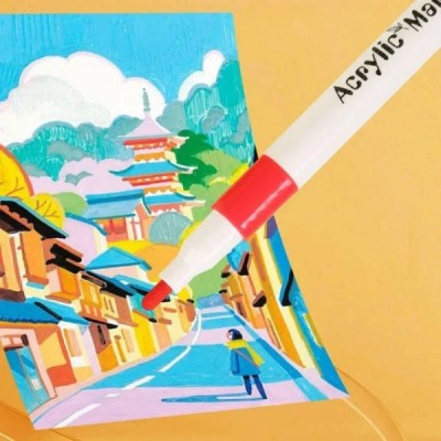 Набір акрилових двосторонніх маркерів 24шт-48кол Acrylic Marker MAP-09