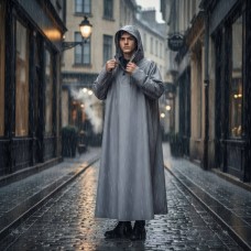 Дощовик-плащ із капюшоном Поттер M Блакитний
