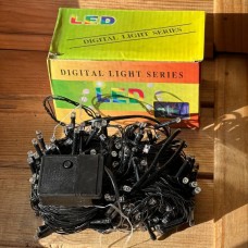 Гірлянда внутрішня лінійна 300LED 220V AND 100-10 Чорний дріт, тепле світло