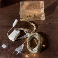 Гірлянда роса Кінська хвіст 3м 600LED 220V 4512AND 36-1 Зелений дріт, тепле світло
