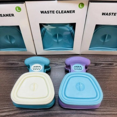 Повідець для собак + совок для збирання з пакетами Pet toilet AND1493 Блакитний з білим