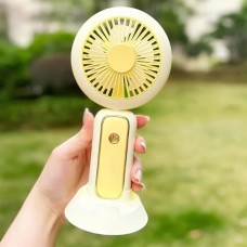 Вентилятор міні ручний акумуляторний з підставкою для телефону 8839 B Жовтий