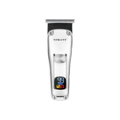 Тример акумуляторний з LED-дисплеєм та змінними насадками Sokany SK-16064 Сірий