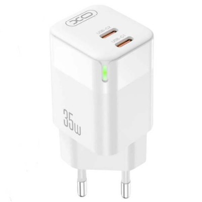 Зарядний пристрій живлення (блок живлення) XO CE07 PD 35W Type-c Біле