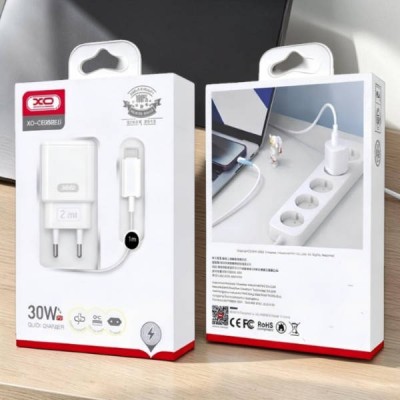 Мережевий зарядний пристрій блок живлення XO CE05 PD30W+QC3.0 18W