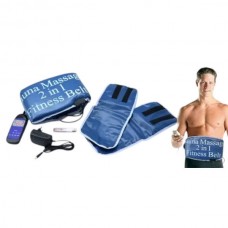Пояс-масажер для схуднення з функцією підігріву SAUNA MASSAGER 2IN1 FITNESS BELT Синій