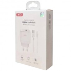 Мережевий зарядний пристрій XO L135 QC18W Lightning cable Біле