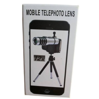 Монокуляр 2в1 телеоб'єктив для смартфона Mobile Telephoto Lens Чорний із сірим