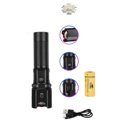 Ліхтарик ручний акумуляторний BL CB 2506 5 COLOR Чорний