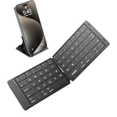Клавіатура портативна складна Bluetooth для Android, IOS BT HB 028 Чорна