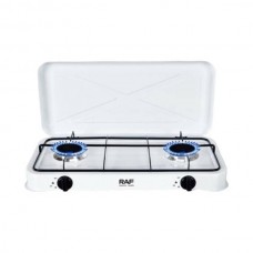 Газова плита двоконфоркова настільна Cooking Gas Stove RAF R.8504 W Біла