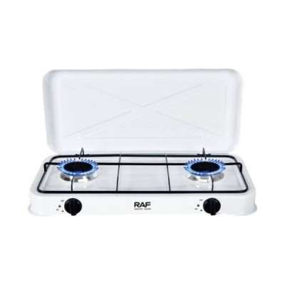 Газова плита двоконфоркова настільна Cooking Gas Stove RAF R.8504 W Біла