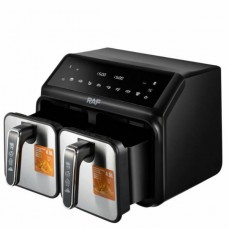 Аерогриль із двома лотками та сенсорним екраном 4,5л+4,5л 2000Вт Air Fryer RAF R.5376 Чорний