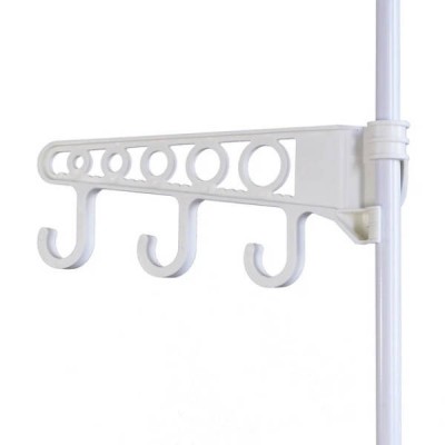 Вішалка для підлоги на дві секції з полицями Clothes Rack 406 Біла