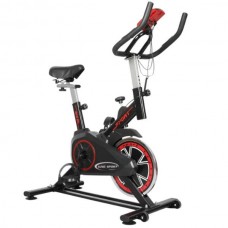 Велотренажер Spin bike Чорний з червоним
