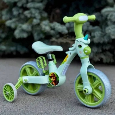 Велосипед дитячий зі страхувальними колесами знімними Best Trike JM-1071-9 Салатовий