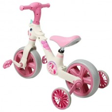 Велосипед дитячий зі страховими знімними колесами Best Trike JM-1071-9 Світло-рожевий